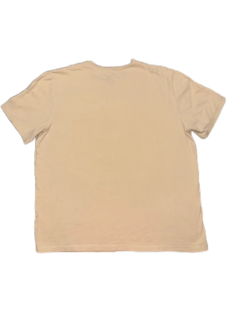 The North Face XL Short Sleeve Logo Tag T-shirt Tan Cream Cotton Retro EUC